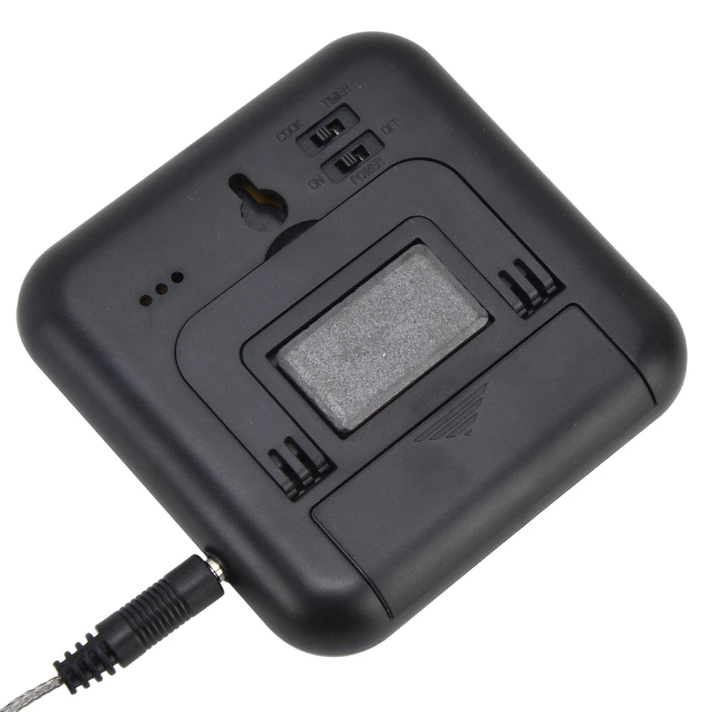 (Black)Meat Thermometer Smart 3 Buttons Digital LED Display Multifunctional O (Black)Meat Thermometer Smart 3 Buttons Digital LED Display Multifunctional O