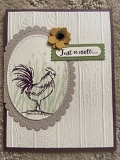 Home to roost birthday get well note card kit of 10 made w/ Stampin' Up!