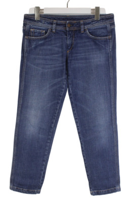 MAURO GRIFONI Jeans Women's W31 Whiskers Zip Fly Denim Tapered Fit Blue
