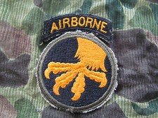 PATCH US 17 th AIRBORNE ORIGINAL WW2 PARACHUTISTE US 39-45  ARDENNES