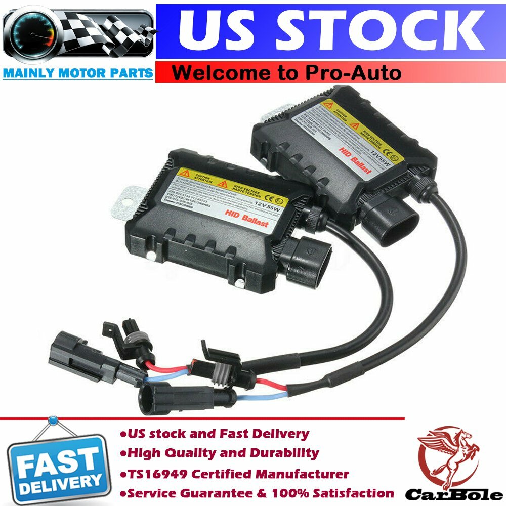2x 55W HID Ballast Digital Slim HID Xenon AC Ballasts Replacement Kit