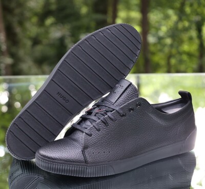 Hugo Boss Zero Tenn Gra Black Leather Trainers 50471315 Hugo Boss Zero Tenn Gra Black Leather Trainers 50471315