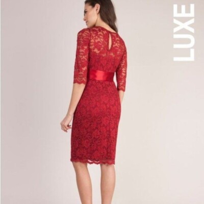 Seraphine Luxe Claret Lace Cocktail Dress | eBay