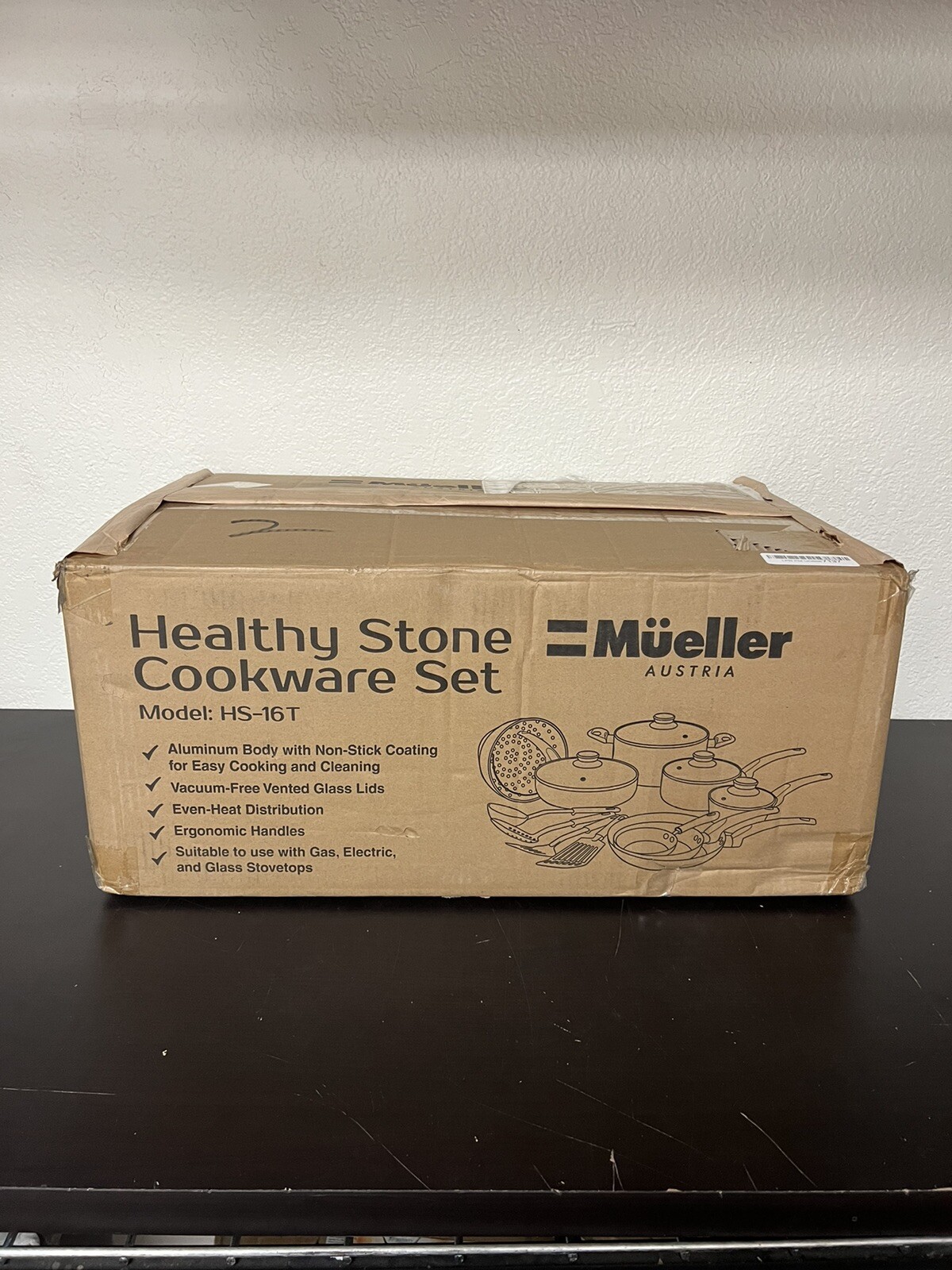 Mueller Pots and Pans Set Healthy Stone Nonstick Cookware Set Read Desc