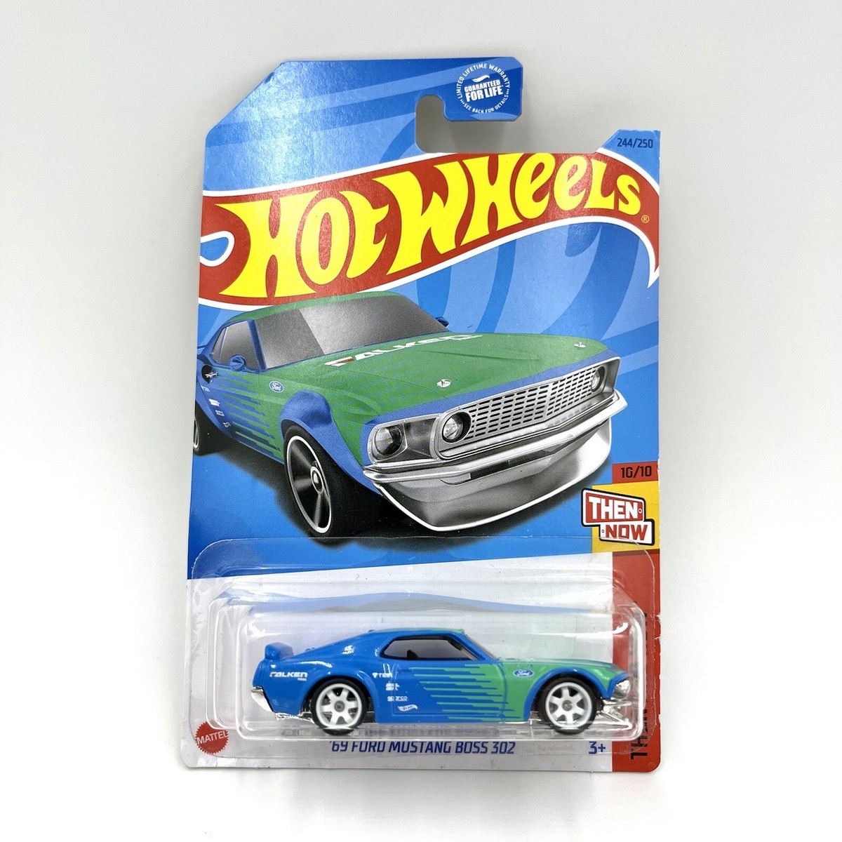 Hot Wheels '69 Ford Mustang Boss 302 Falken Blue CUSTOM REAL