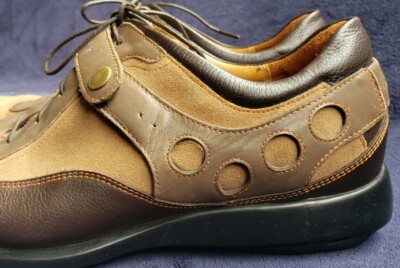Cole Haan Mens Dress Shoe Brown Leather Suede Laceup Strap  display picture 3