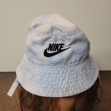 Nike Bucket Hat Cap Sun Beach Toddler UPF 40 Light Blue Adjustable With Strap