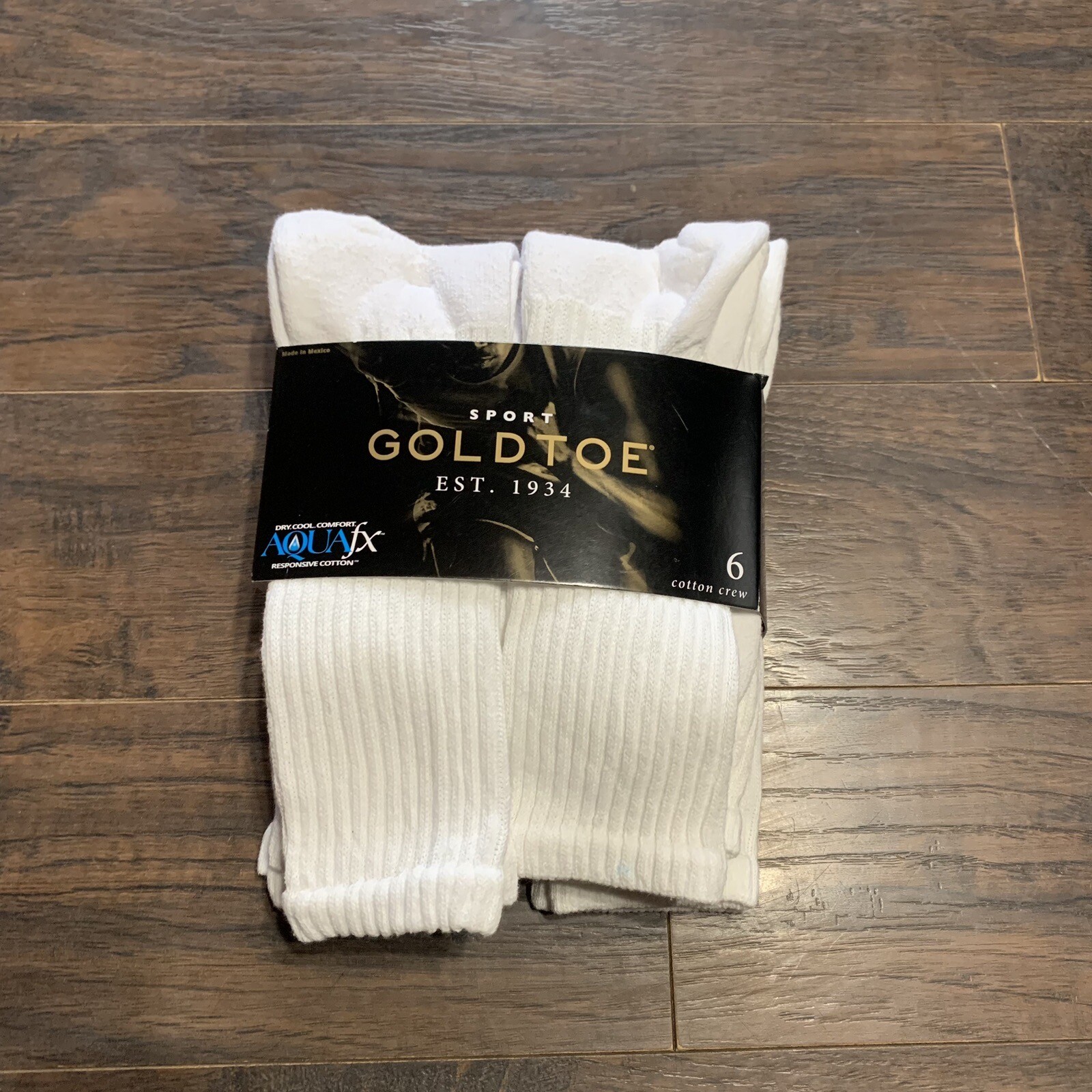Gold Toe Men's 656s Cotton Crew Athletic Socks Multipairs White 6Pairs