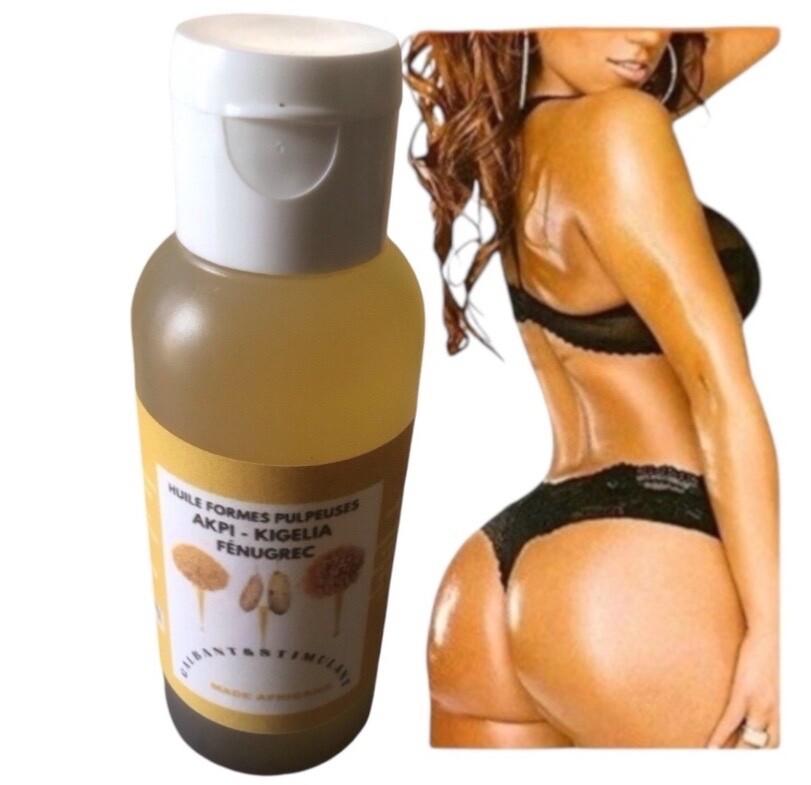 Huile forme pulpeuse galbe fessiers pour peau ferme et rebondie