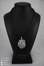 Shar-Pei silver covered necklace, high quality keychain Art Dog