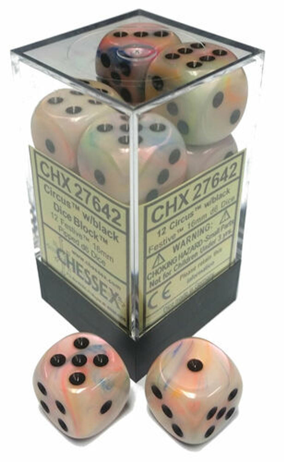 Шахматные кости Dm4 Праздничный 16 мм D6 ЦиркЧерные 12 CHX27642 2690₽