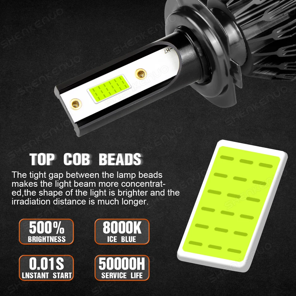 Kit de bombillas LED altas/bajas + antiniebla 3600LM para Mazda MX-5 Miata 2006-2014 Foto 3 de 4