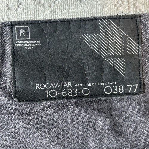 Rocawear Jeans Men's W40 Charcoal Denim Faded Classic Fit Embroidered Pockets - Picture 11 of 12