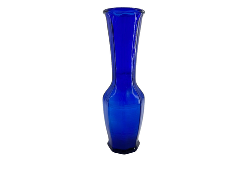 Vintage Indiana Glass Co Classico Bud Vase Cobalt Blue 9” 1970s and 80’s USA - Picture 3 of 9