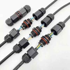 IP68 Waterproof Electrical Wire Cable Connector Outdoor Underwater Plug 2/3Pins
