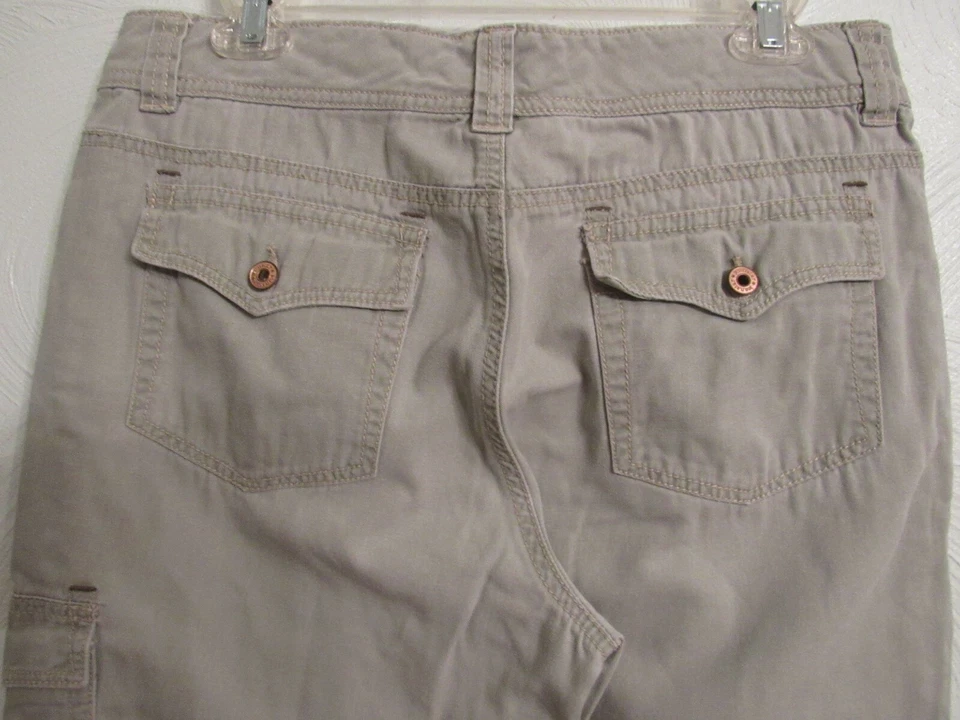 Calça jeanstar Vintage Cargo Casual Tornozelo Feminina Tamanho 10 Verde Musgo - Imagem 4 de 4