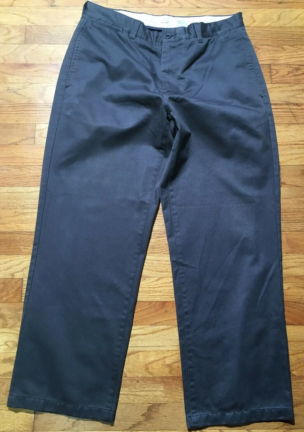 GAP KHAKIS 100% Cotton Gray Pants Maden SULTANATE OMAN Men's SZW36XL34 NEW