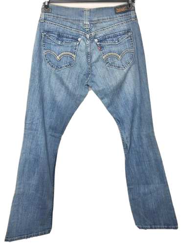 Levi’s 524 Too Superlow Women's Distressed Jeans Light Wash Denim Flap Pockets - Picture 3 of 14
