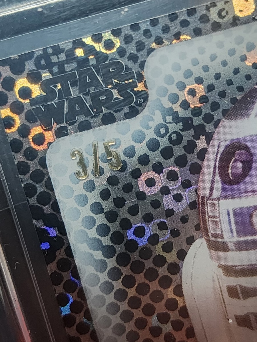 2023 TOPPS STAR WARS HIGH TEK R2-D2 /5 BLACK STARDUST DIFFRACTOR