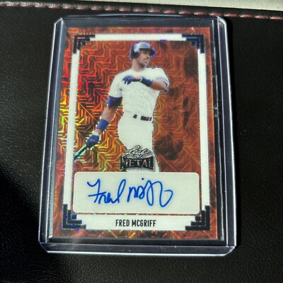 Fred McGriff Leaf Metal 1/1 Autograph 