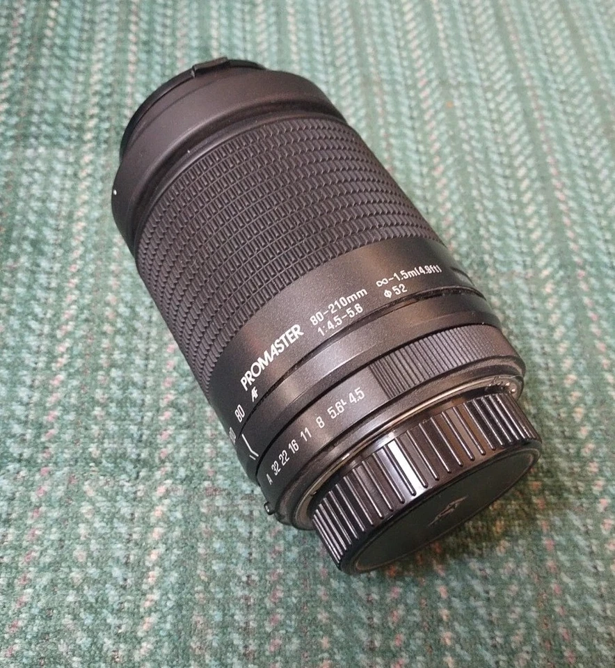 PROMASTER SPECTRUM 7 AF80-210mmF/4.5-5.6 lens for PENTAX w/hood (PARTS) - Image 2 of 4