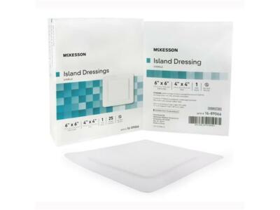 McKesson Adhesive Dressing 6 X 6 Inch Polypropylene/Rayon Sterile - Box of 25
