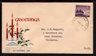 AUSTRALIA 1959 CHRISTMAS GREETINGS ILLUSTRATED FIRST DAY COVER (L1184)