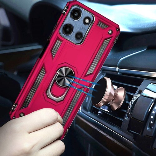 Pour Motorola Moto G 5G 2025 Coque Anneau Support Métal Magnétique + Verre Trempé - Photo 22 sur 32