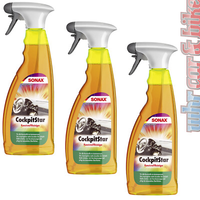 3x Sonax CockpitStar 750ml Cockpitreiniger Cockpitpflege Kunststoffpflege