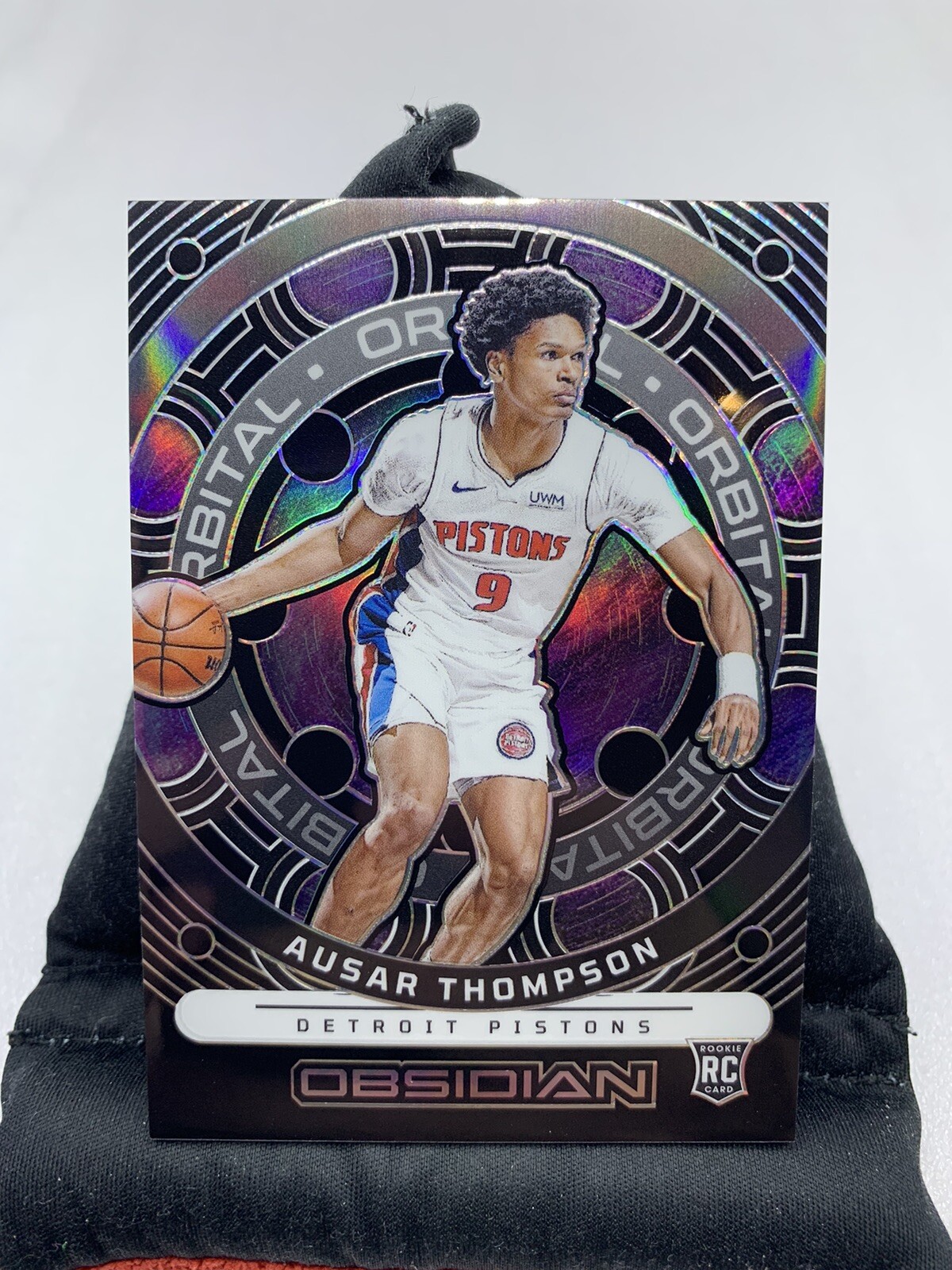 2023-24 Panini Obsidian Ausar Thompson Rookie RC Orbital /99 Detroit Pistons A1