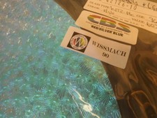 Dichroic Glass:CBS 90COE Red/Silver/Blue on Florentine Textured Clear - 3"Sq