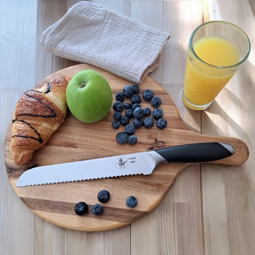 S-HubOla S-Classic Brotmesser Wellenschliff, Edelstahl, ergonomisch, Messer - Bild 2 von 6