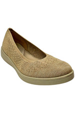 BZees Women's Atlantic Knit Flats Latte
