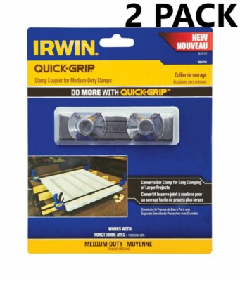2 Irwin Quick-Grip Bar Clamp Couplers For Irwin Medium-Duty 300LB Clamps 1964750