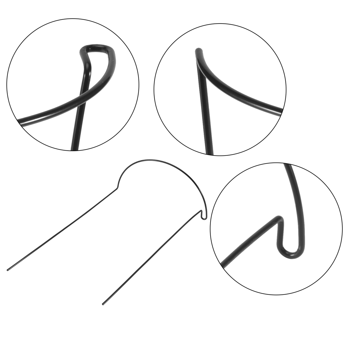 4 Pcs Plant Support Stakes Cage Metal Garden Plant Stake Green Half