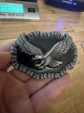 Bald Eagle Motorcycle Belt Buckle Cowboy Rodeo Collector Americana Patriot GIFT
