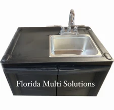 Portable Hand Wash Sink with Hot and Cold Water with NSF Parts 110V ( Side Sink)