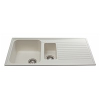 Cda Reversible 1.5 Bowl Composite Kitchen Sink In Cream Cda Reversible 1.5 Bowl Composite Kitchen Sink In Cream