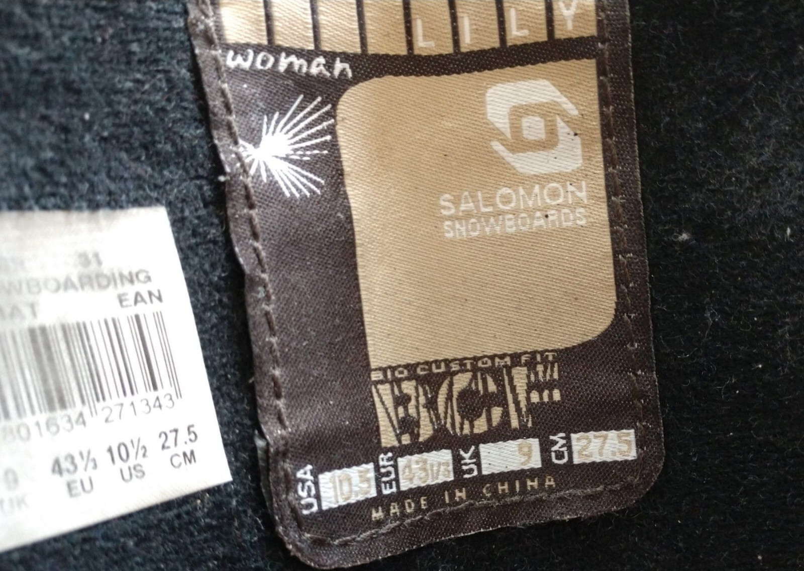 Stivali da snowboard Salomon da donna taglia 42 43 27 5 cm scarpe da snowboard stivali