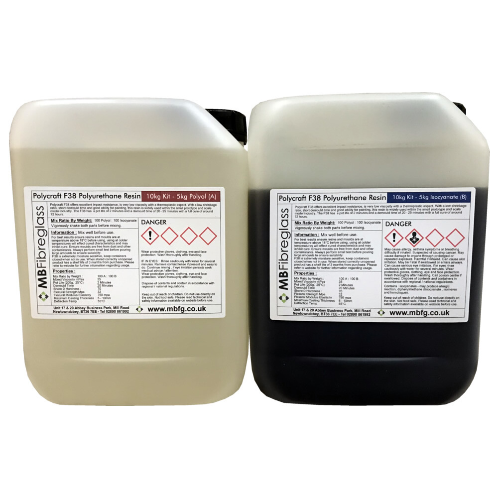 Polycraft F38 Fast Cast Polyurethane Liquid Plastic Casting Resin - 10kg Kit