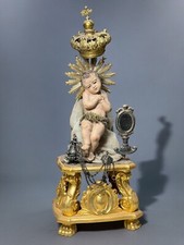 Bambino Gesu' Cristo re Bambinello Napoletano15x11x35 cm Ihs Cristo