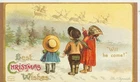 CHRISTMAS  GREETING THREE CHILDREN "WILL HE COME" ELLEN CLAPSADDLE REPRO (X-31)