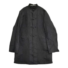 BLACK COMME des GARCONS China Coat Jacquard Polyester Dyed black 5-1103T♪