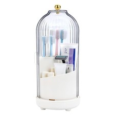Toothbrush Organizer with Cover,3 Slots for Bathroom Toothbrush Holders with