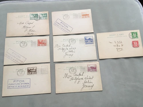 Jersey WW2 Germany Occupation 1941 - 1943 Full Set Of FDC x 7