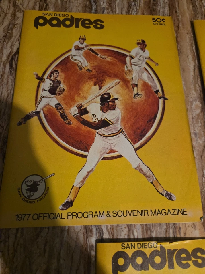 1977 (Lot Of 3) San Diego Padres Programs ~with (7)Game STUBS~Programs - Image 2 of 4