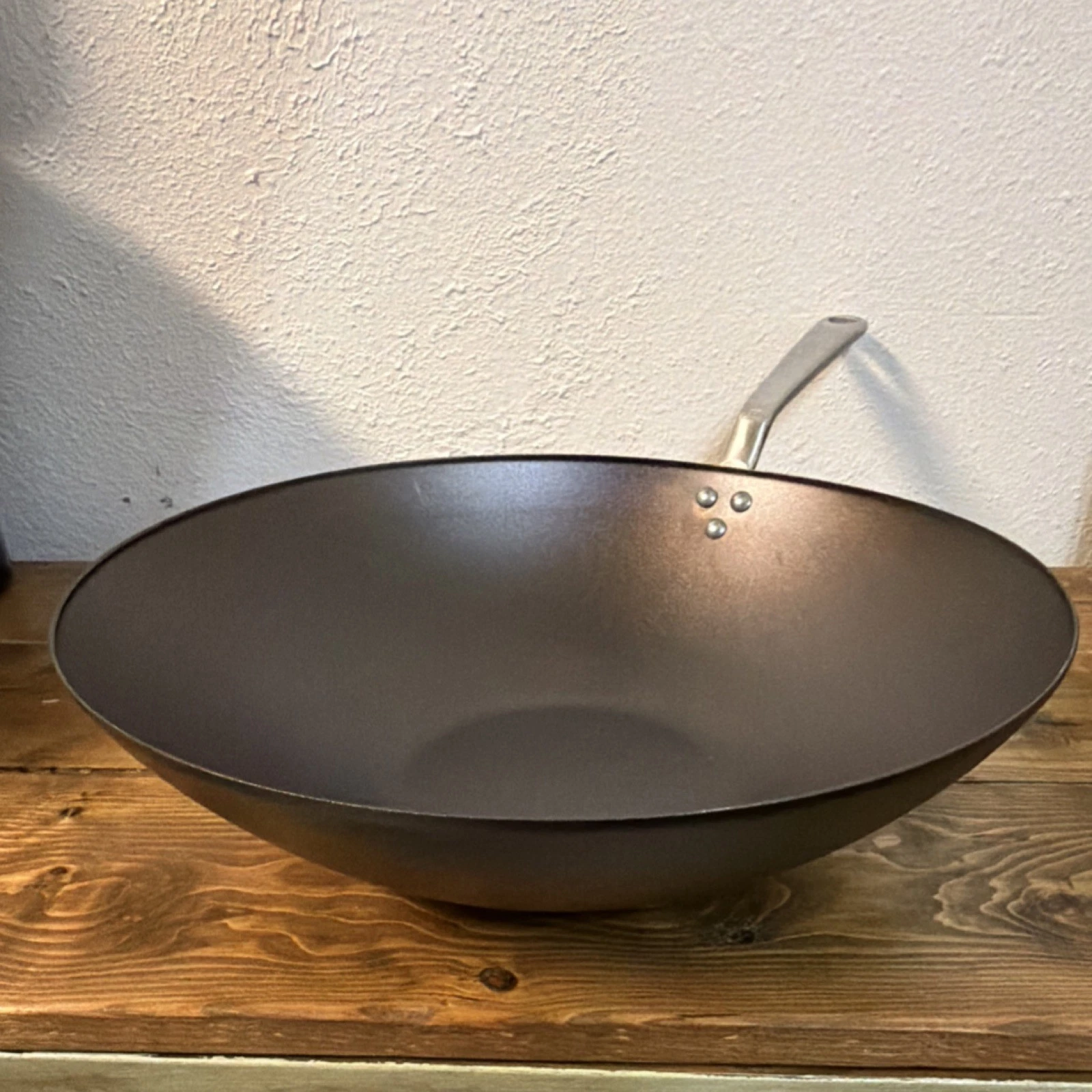 Made In | 13.5 in Carbon Steel Wok | Flat Bottom | Non-Stick | Black