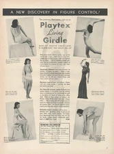 1940 Playtex Living Girdle Bra Topless Nature Skin Mail Order Vintage Print Ad