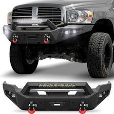 Steel Front Bumper W Winch Plate Fit 2006 2007 2008 Dodge Ram 1500 Truck Pickup