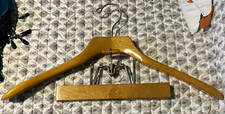 Vintage Setwell Wooden Suit Hanger Swivel Metal Hook Pant Bar,